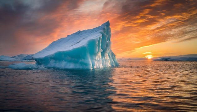 Foto un iceberg sumergido en el agua que simboliza los riesgos ocultos de los problemas globales