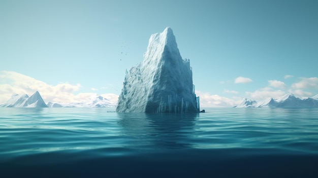 Iceberg-Unterwasserrisiko Konzept der globalen Erwärmung