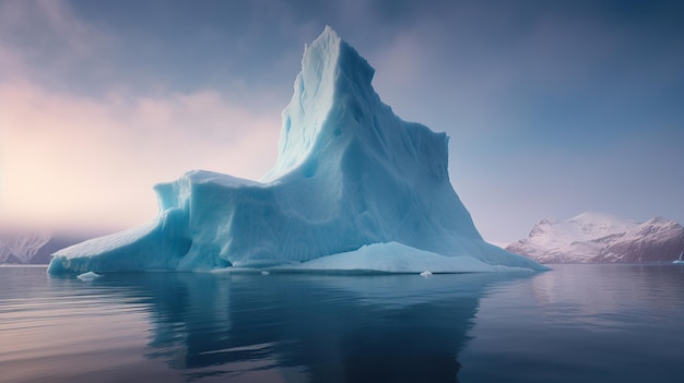 Iceberg versteckte Gefahr und globale Erwärmung Konzept Generative KI