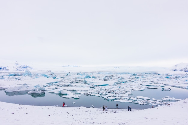 Icebergs na lagoa da geleira, islândia