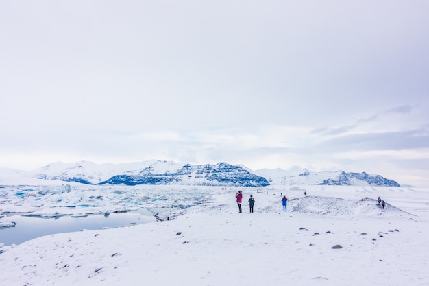 Icebergs na lagoa da geleira, islândia