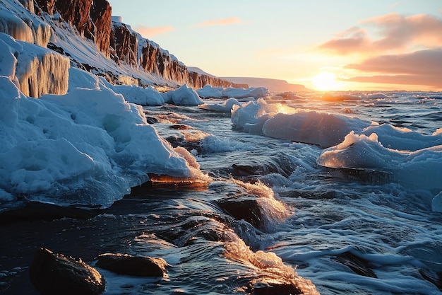 icebergs no oceano