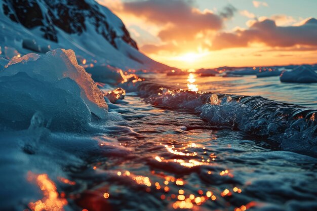 icebergs en el océano