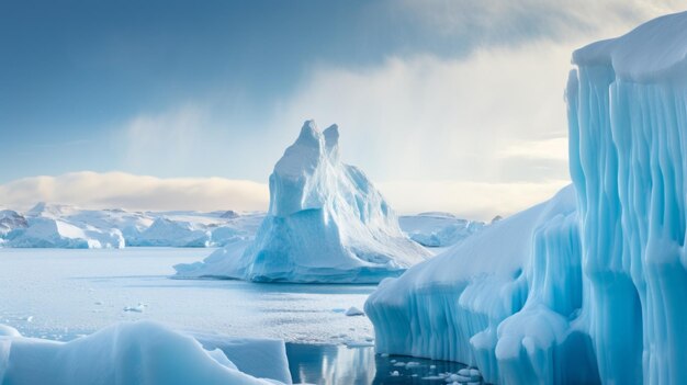 Icebergs en Schlieren Fotografía Una composición cinematográfica panorámica