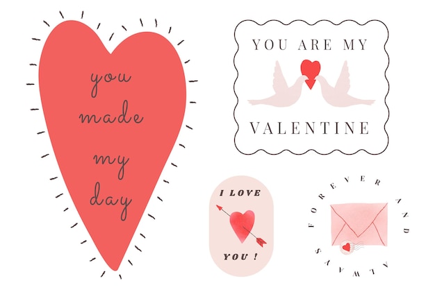 Ich liebe dich Abzeichen PNG-Design-Aufkleber mit durchsichtigem Hintergrund