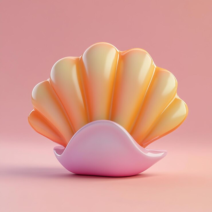 Foto icon 3d de conchas marinas ocean39s ilustración de conchas curvas naturales