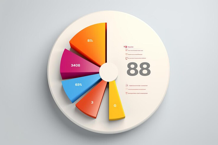Foto icon 3d de gráfico de pasteles para la visualización de datos y el análisis de negocios finanzas y crecimiento icon de gráfico 3d de pasteles