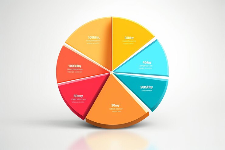 Foto icon 3d de gráfico de pasteles para la visualización de datos y el análisis de negocios finanzas y crecimiento icon de gráfico 3d de pasteles
