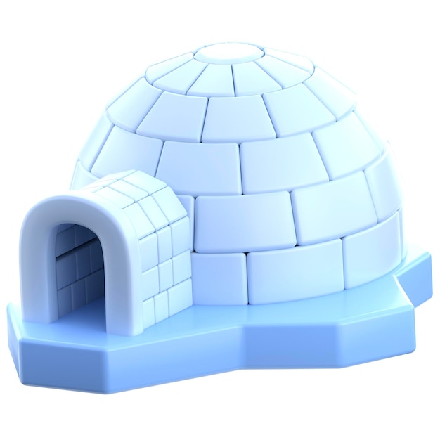 Icon 3d Igloo Ilustración 3d Elemento 3d Rendering Elemento gráfico Elemento de diseño