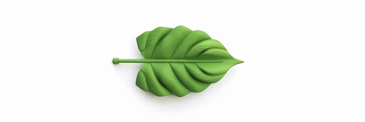 Foto icon 3d modelo plano de hoja aislado blanco