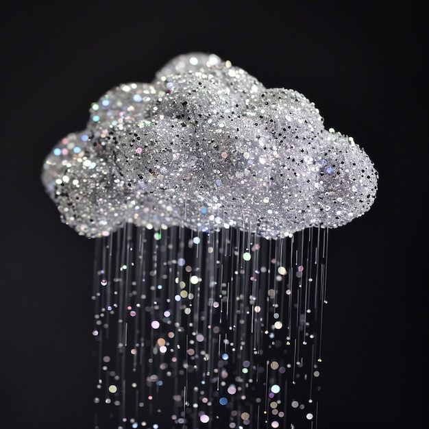 Icon 3D para las nubes de lluvia meteorológicas