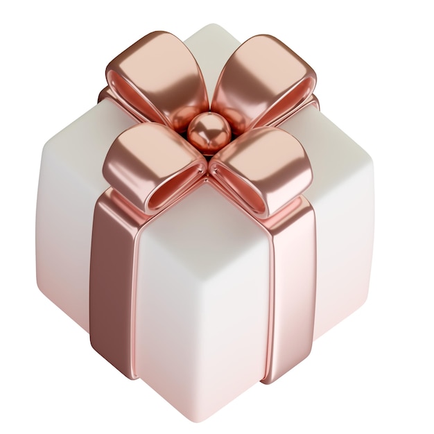 Foto icon de caixa de presente vermelha 3d com fita dourada 3d render voando caixa surpresa de férias modernas