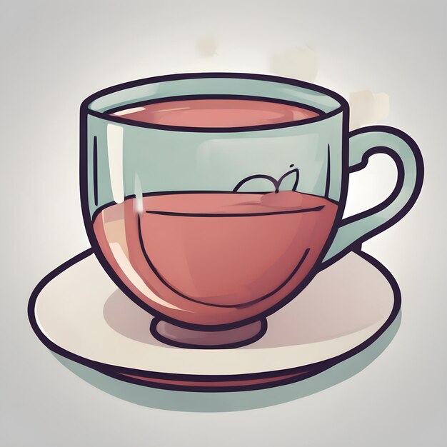 Icon de desenho animado Tea Drink Muito legal