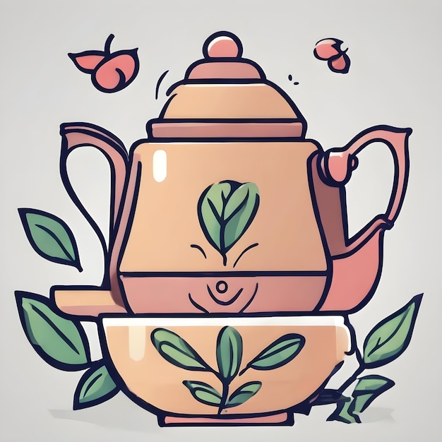 Foto icon de desenho animado tea drink muito legal
