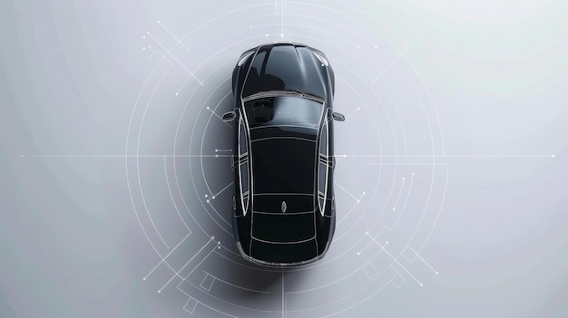 Icon de escaneo de automóviles en fondo blanco