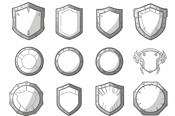 Foto icon set de proteção e segurança icon em fundo branco defesa e segurança conceito de armadura