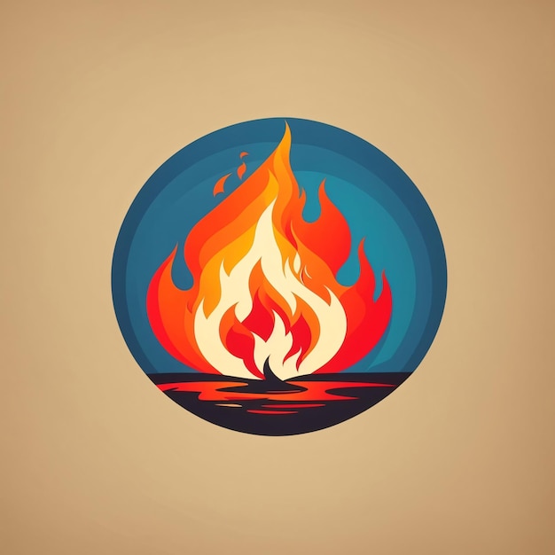 Foto icon vector art ilustración del logotipo de fuego