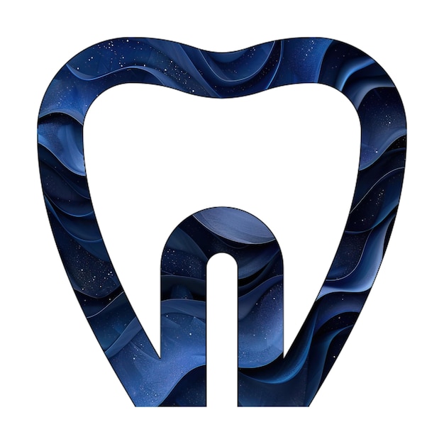 Foto icona dente azul gradiente desenho de estilo de fundo
