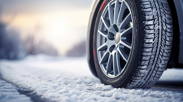 icona de las ruedas del coche en invierno