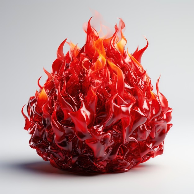 Ícone 3D de Chama de Fogo Imagens de fundo vermelho em chamas Hd Papéis de parede