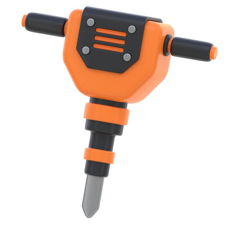 Foto ícone 3d jack hammer ilustração 3d elemento 3d rendering elemento gráfico elemento de design