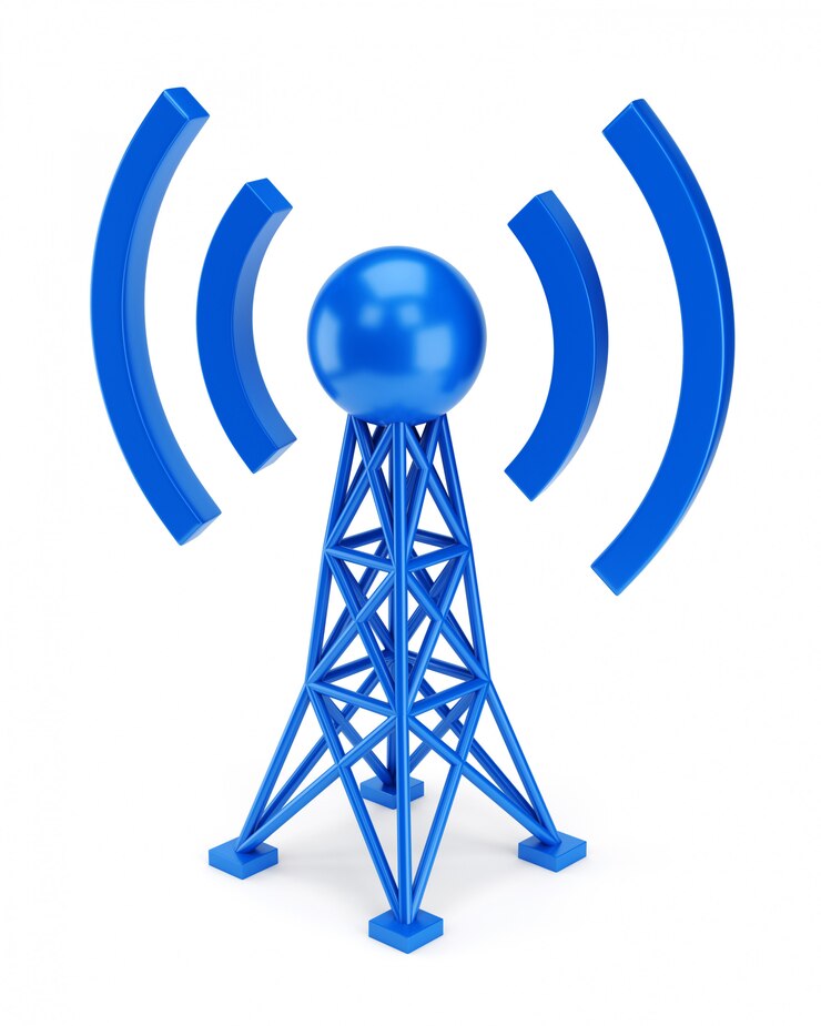 Ícone azul da antena