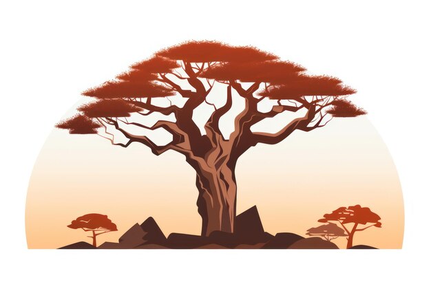 Ícone da árvore de baobab em fundo branco ar 32 v 52 id de trabalho 483340e7ec6b4303bcf31343338506b5