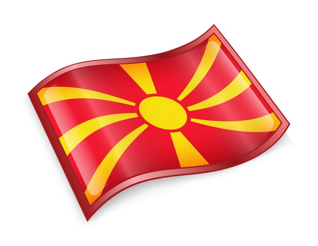 Foto Ícone da bandeira da macedônia