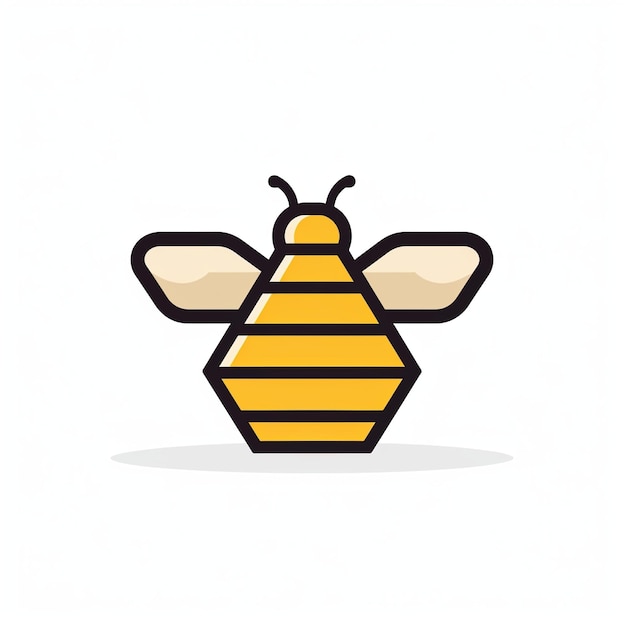 Ícone da colmeia Natureza e símbolo de inseto Arte da abelha Ilustração do logotipo