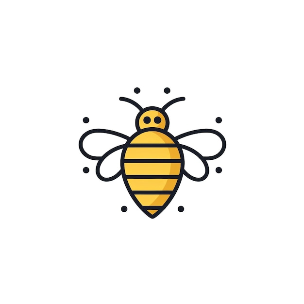 Ícone da colmeia Natureza e símbolo de inseto Arte da abelha Ilustração do logotipo