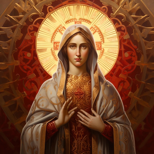 Ícone da mãe de Deus, a Virgem Maria, a Bíblia religiosa, Jesus Cristo.