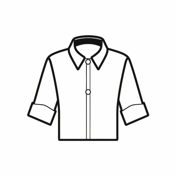 Ícone de blusa minimalista Desenho de contorno simples para projetos criativos