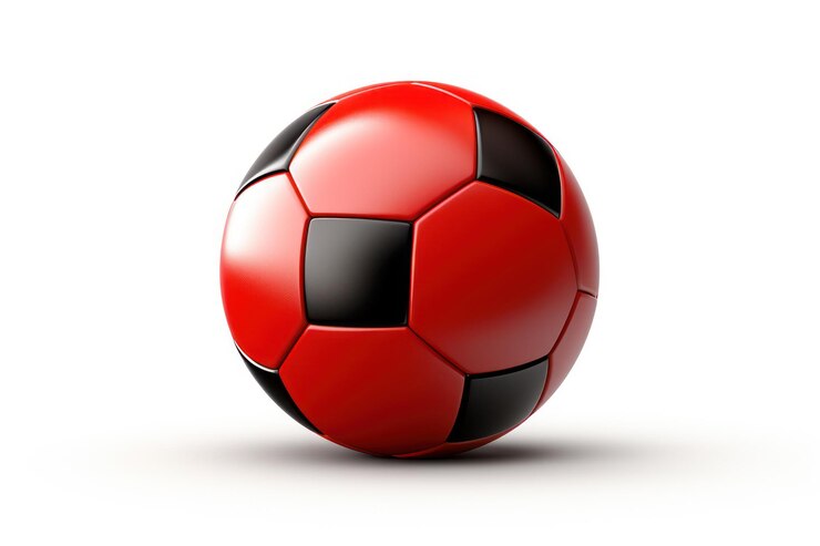 Foto ícone de bola de futebol em fundo branco ar 32 v 52 job id c156be2eeed1463f8cc2597978df1f85