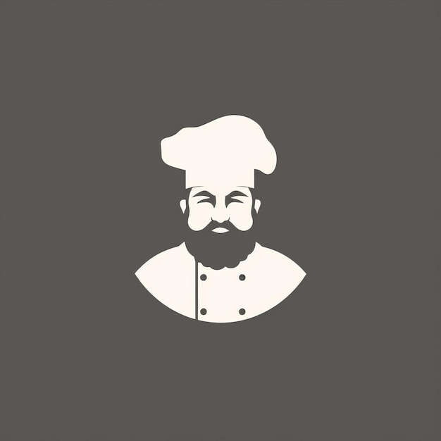 Foto Ícone de chef minimalista para logotipo de restaurante