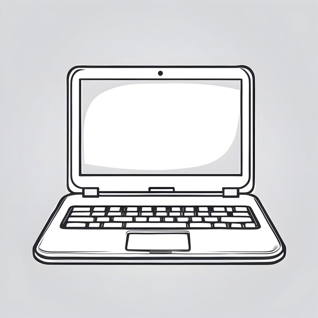 Foto Ícone de computador portátil computador portátil moderno dispositivo de notebook computador pessoal laptop i
