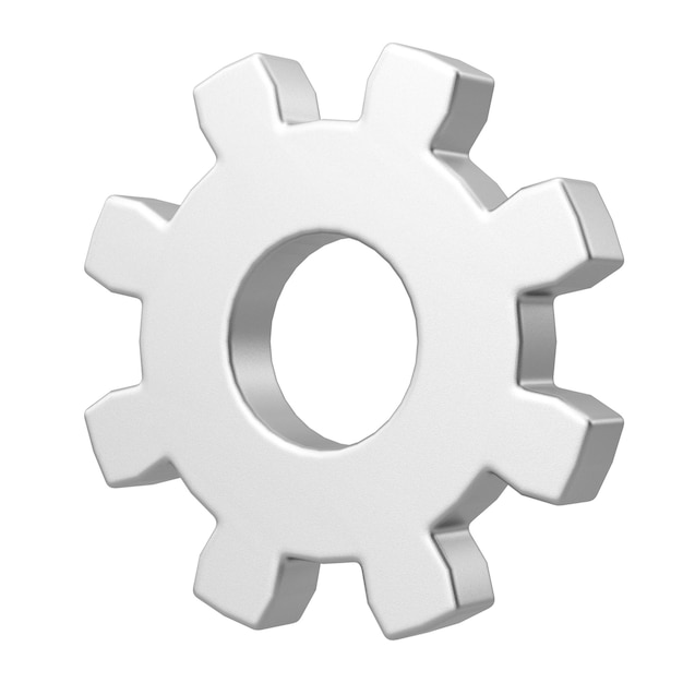 Ícone de configuração de engrenagem 3D ilustração 3D