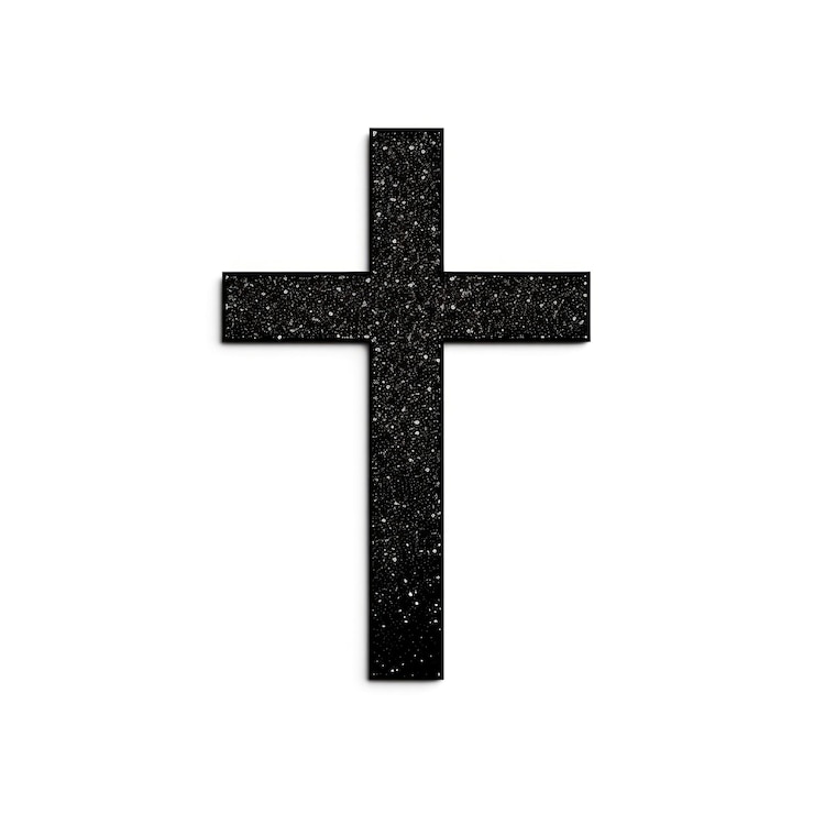 Foto ícone de cruz preta forma de símbolo de crucifixo