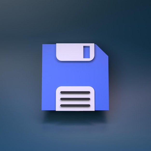 Ícone de disco Armazenamento de dados 3d renderização