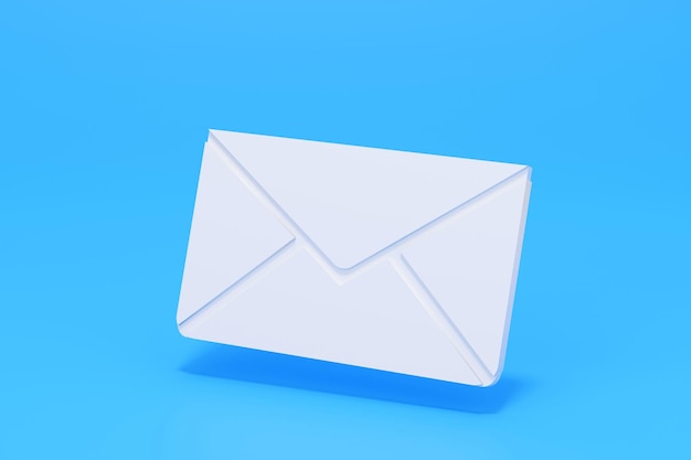 Ícone de e-mail Documento e envelope postal ilustração 3D render