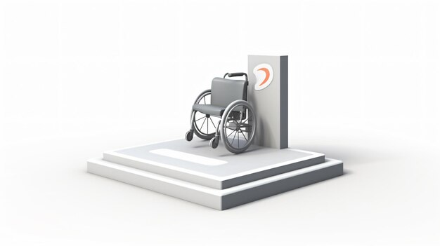 Foto Ícone de entrada acessível para cadeiras de rodas para deficientes