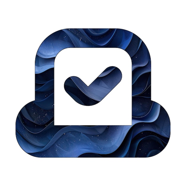 ícone de foto votar sim desenho de estilo de fundo de gradiente azul