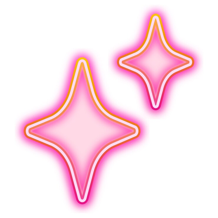 Foto ícone de gradiente de néon rosa piscando png de fundo transparente