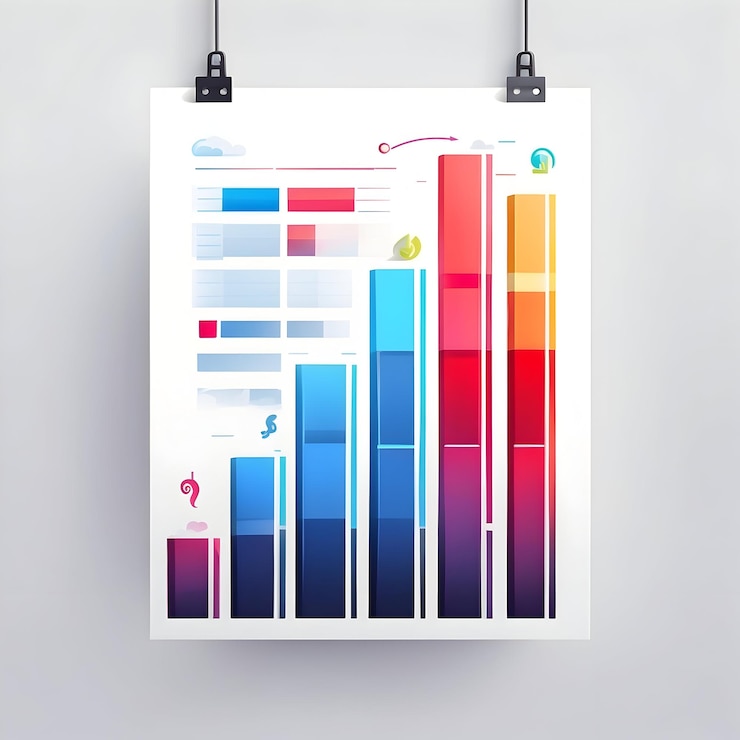 Foto ícone de gráfico de barras gráfico de negócios visualização de dados diagrama de gráfico gráfico estatístico