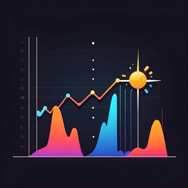 Foto Ícone de gráfico de barras gráfico de negócios visualização de dados diagrama de gráfico gráfico estatístico