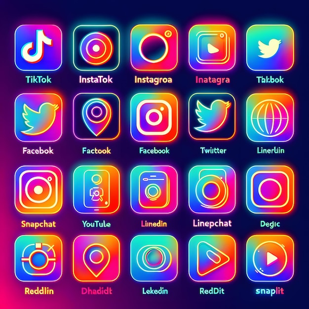 Foto Ícone de instagram de mídia social