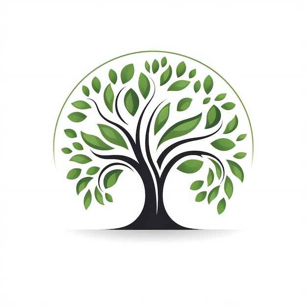 Foto Ícone de logotipo de árvore único