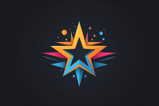 Foto Ícone de logotipo do vetor de negócios de forma de estrela nascente do futuro