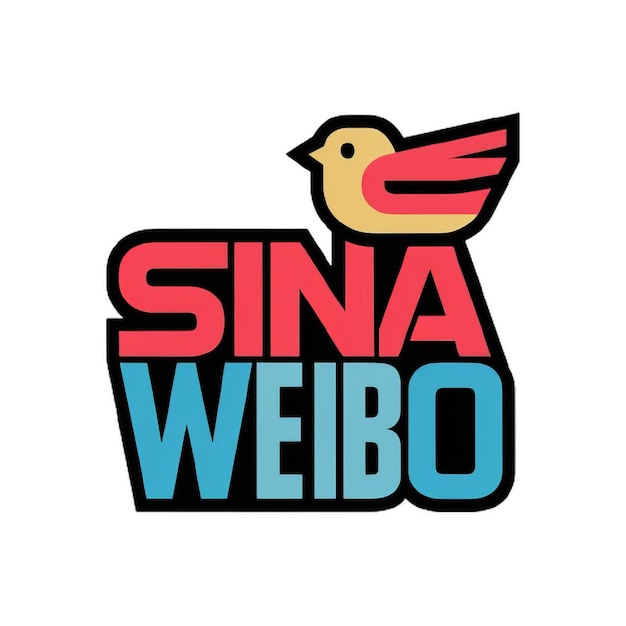 Foto Ícone de logotipo gratuito do sina weibo em estilo de contorno colorido