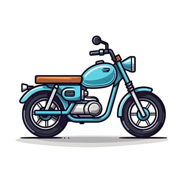 Foto Ícone de motocicleta em estilo de desenho animado ilustração vetorial de motocicleta isolada em fundo branco