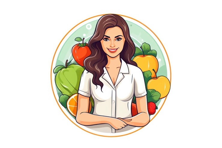 Foto ícone de nutricionista em fundo branco ar 32 v 52 id de trabalho 9496a64a60ef409b94cd070a15b5dab5